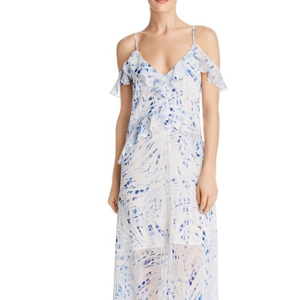 BCBGMAXAZRIA Lissa Handkerchief-Hem Slip Dress